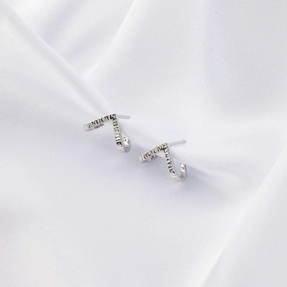 triangle stud men's earrings for men sterling silver