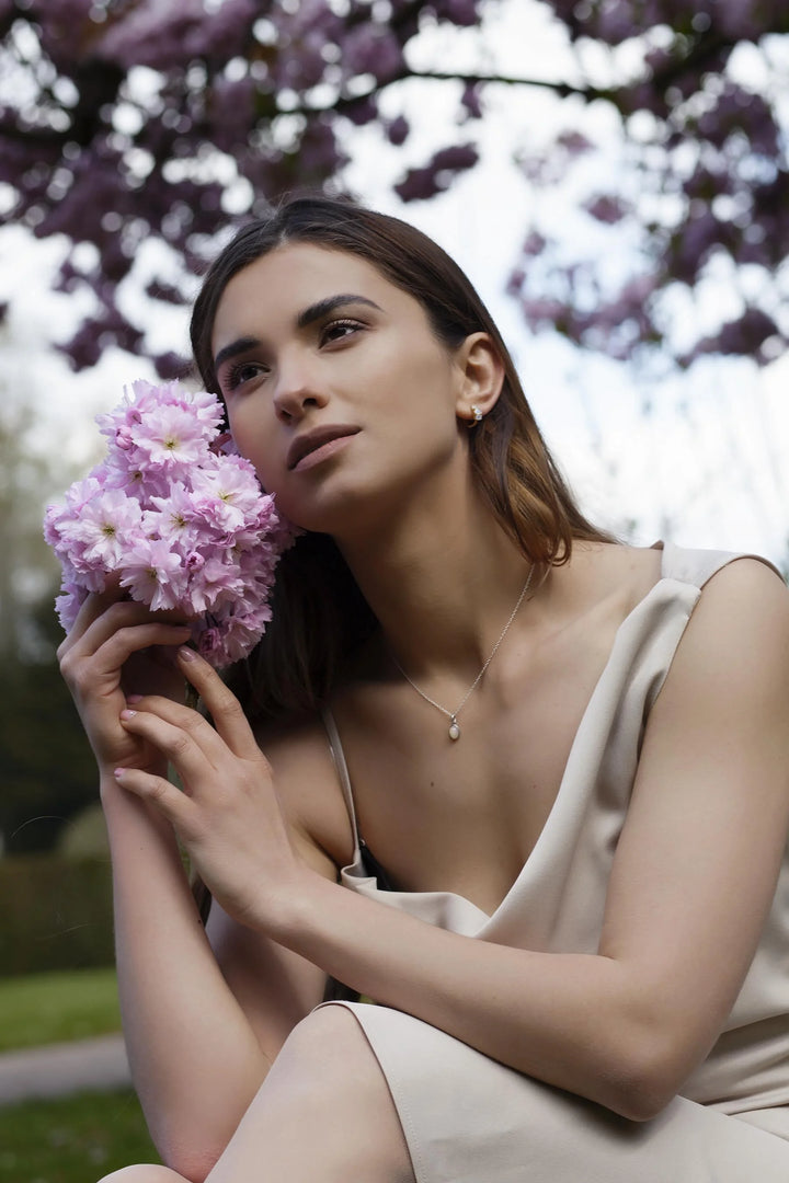 9 mm Ethiopian Opal Gold chain pendant Necklace