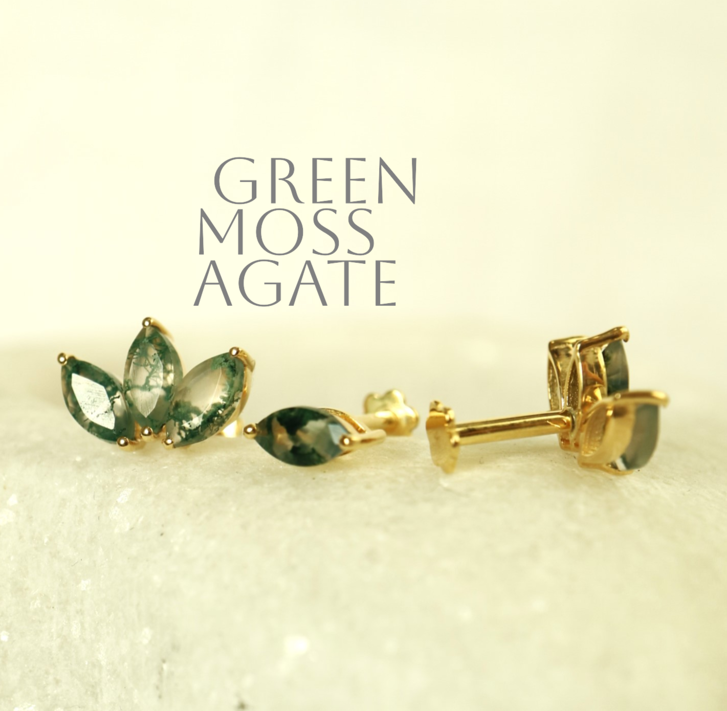 Green moss agate