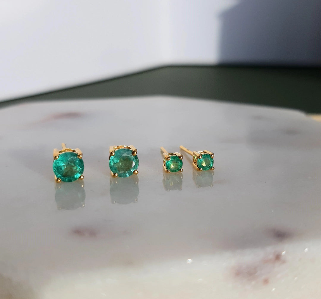  Zambian Emerald Silver Earrings