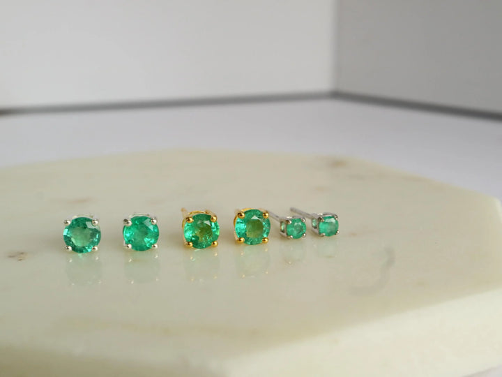  Zambian Emerald Silver Earrings