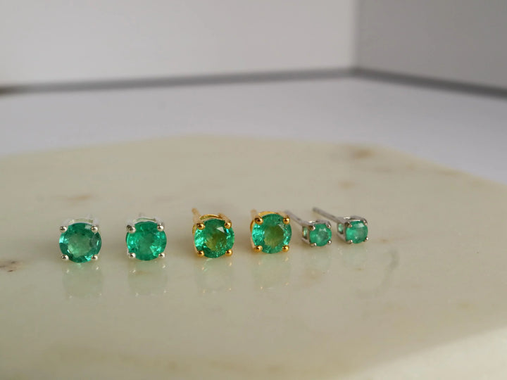  Zambian Emerald Gold Earrings